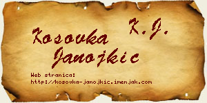 Kosovka Janojkić vizit kartica